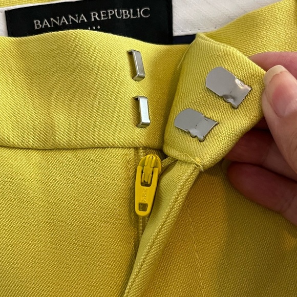 Banana Republic Sloan Crop Ankle Length Pants Slacks in Lively Chartreuse New 2 - Picture 4 of 15